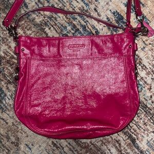 Coach Fuchsia Leather Shoulder Bag